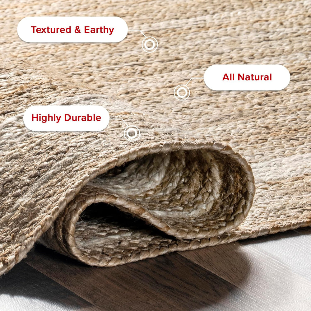 nuLOOM Rikki Off White Bordered Power Loomed Runner Rug, 2' x 6'