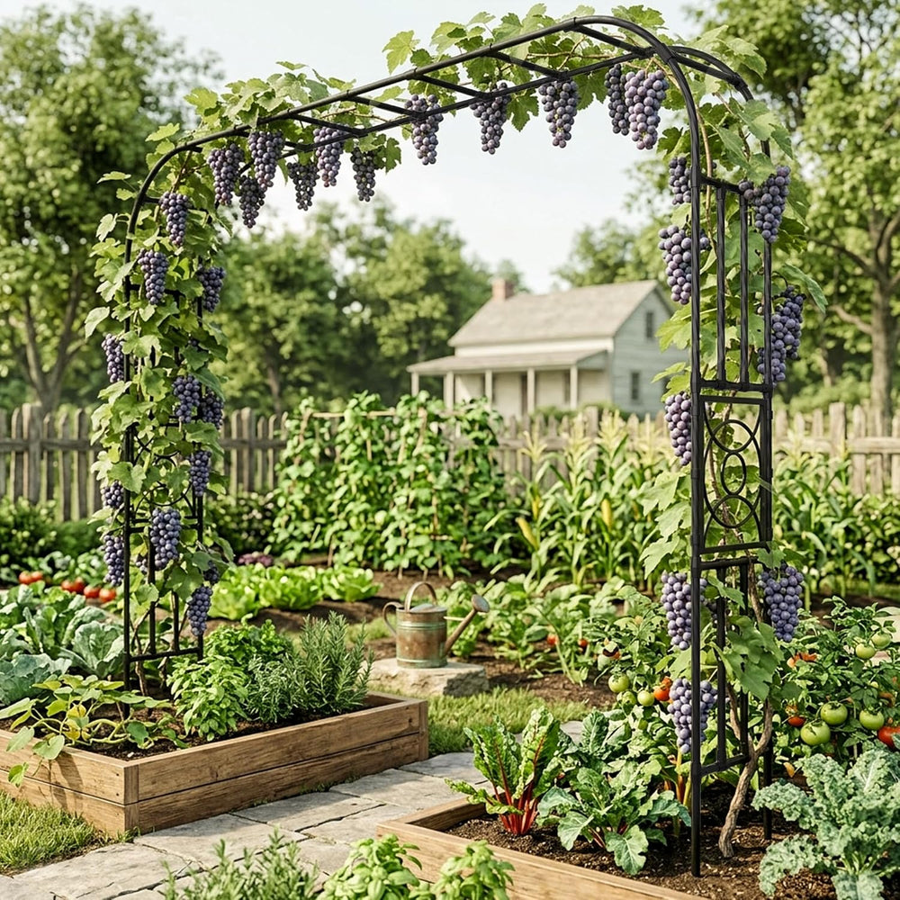 Heavy Duty Garden Arch Trellis,118.1 x 98.4 in, with Lattice