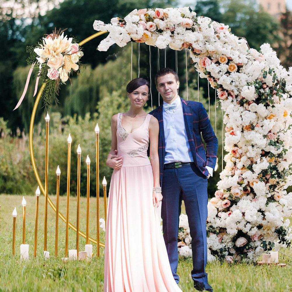 7.2FT Circle Balloon Arch Stand for Floor Round Arch Backdrop Stand for Parti...