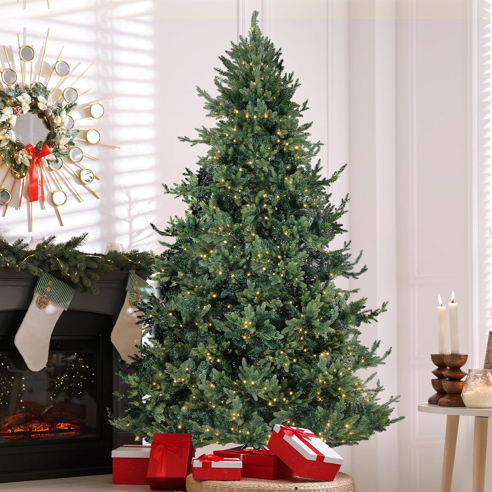 Naomi Home Kinsley 9ft Prelit Artificial Christmas Tree, 1000 Warm Lights