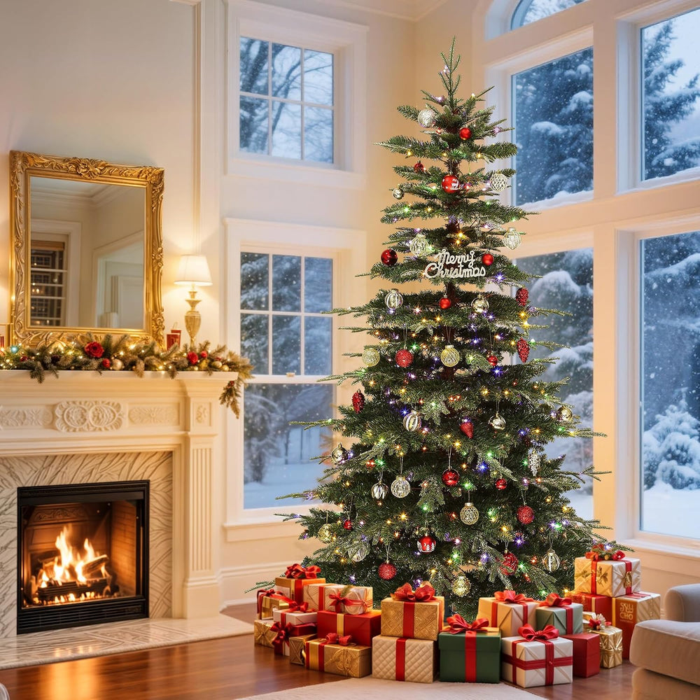 Prelit Aspen Fir Christmas Tree 6.5ft with Remote