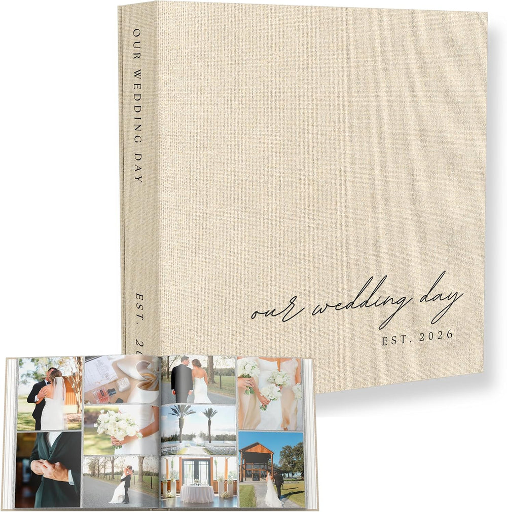Wedding Photo Album 4x6 Pictures & Custom 2026 Year Linen Picture Scrapbook