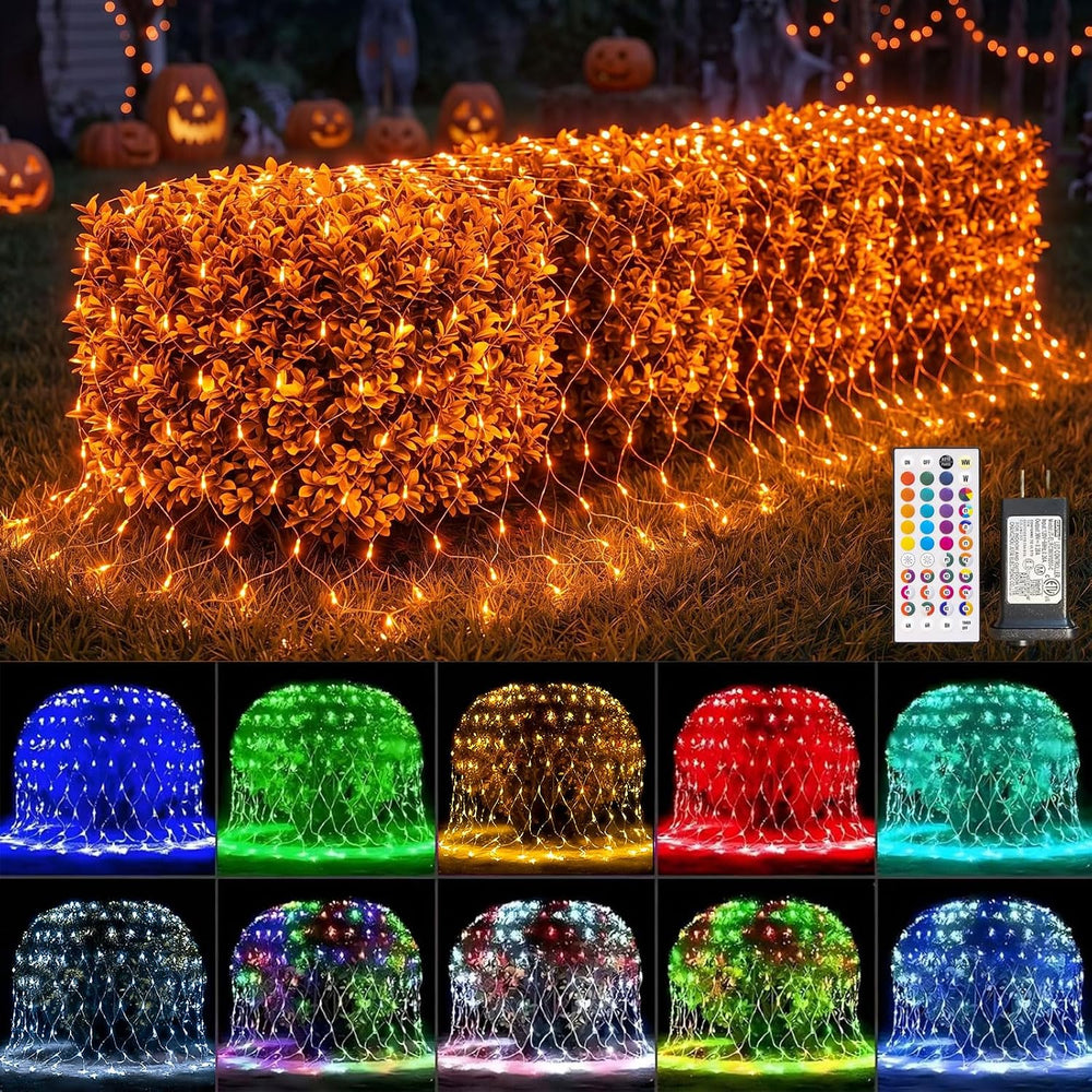 LitHome 240 LED Christmas Net Lights Outdoor Connectable, 14.8FT x 5FT