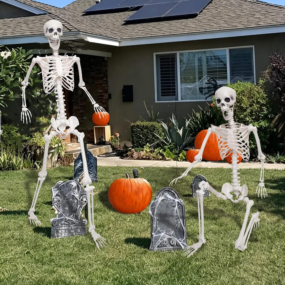 Lodou 5.9Ft/180cm Life Size Giant Skeleton Poseable Plastic Skeleton for Hall...