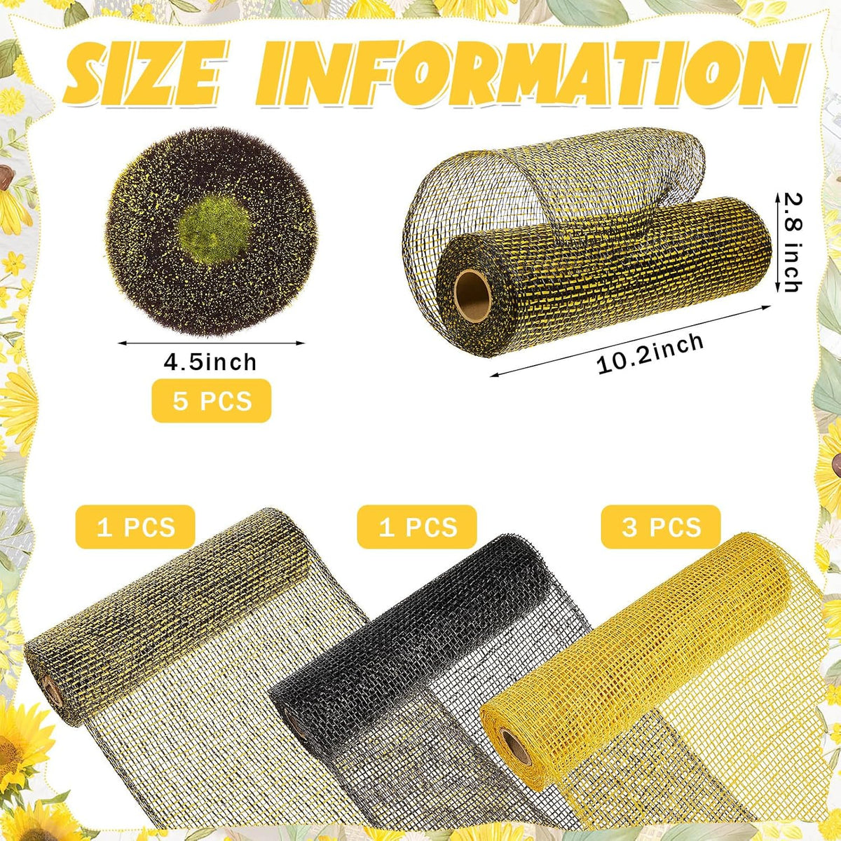 yuxung 10 pcs poly burlap deco mesh 10 shown in use