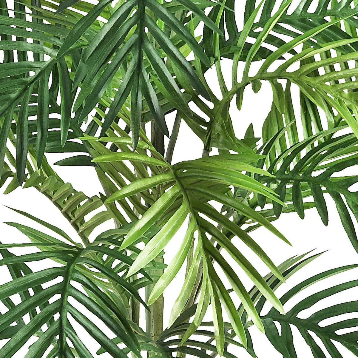 nearly natural areca palm with wicker basket silk shown in use