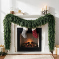 9FT Christmas Cedar Garland,Real Touch Soft Greenery Christmas Decorations