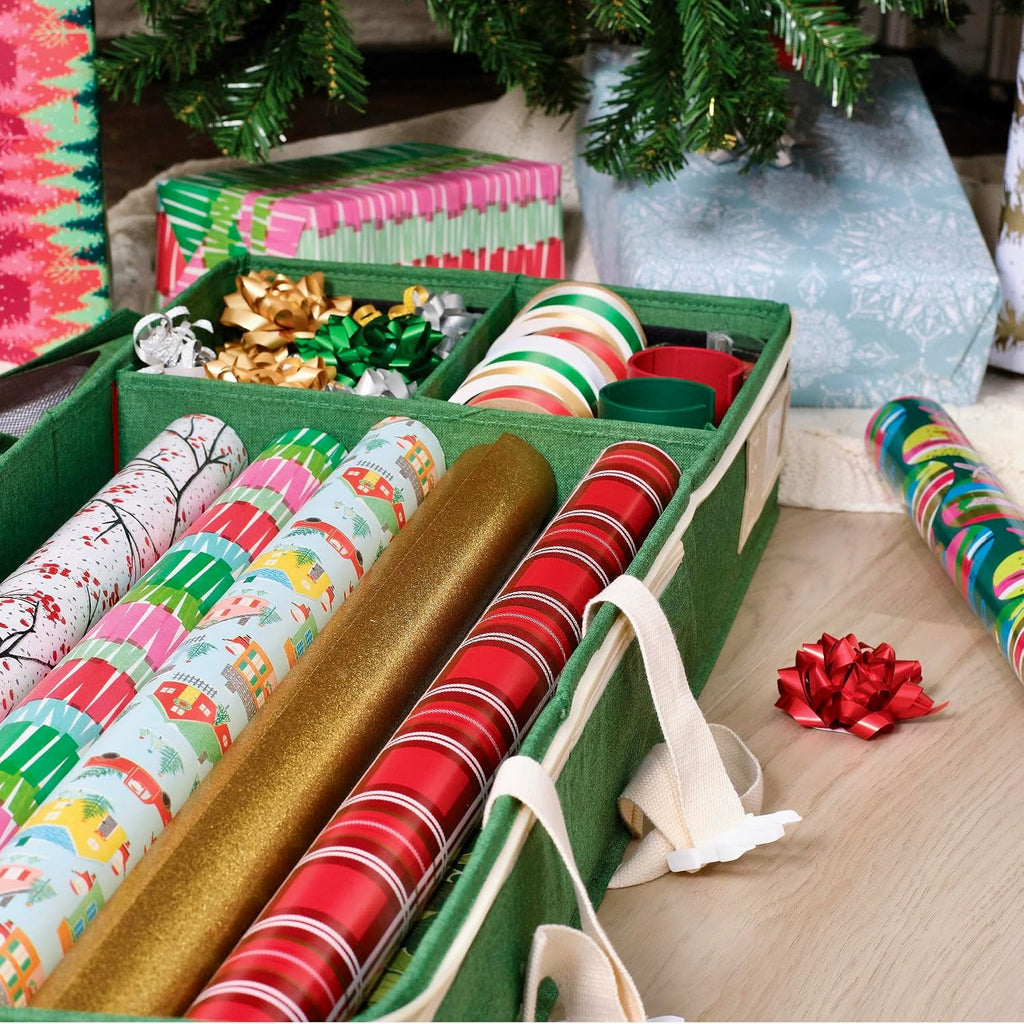 little elf premium wrapping paper storage organizer, easy, view 9