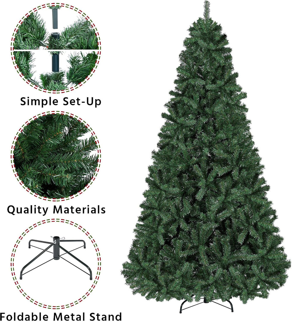 Yaheetech 7.5ft Artificial Christmas Spruce Tree, Realistic Premium Unlit