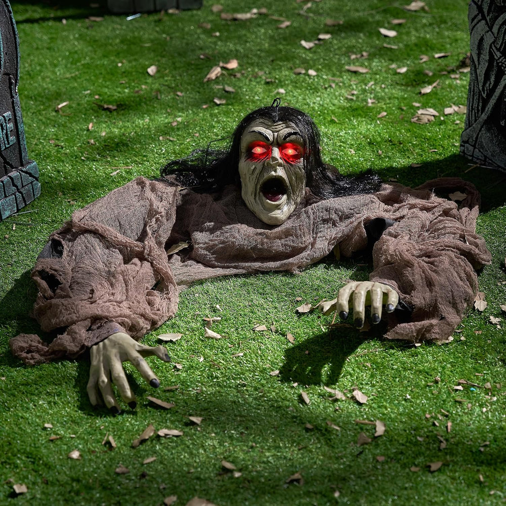 JOYIN Halloween Zombie Decorations Outdoor, Halloween Groundbreaker Outside D...