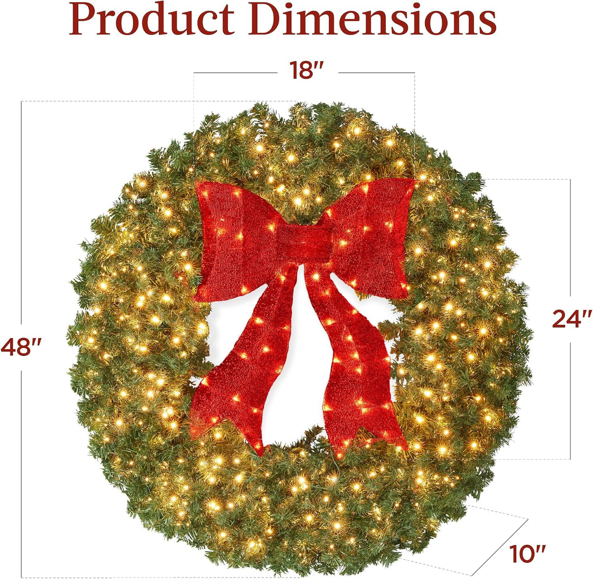 best choice products 48in large artificial pre-lit fir on a desk or shelf