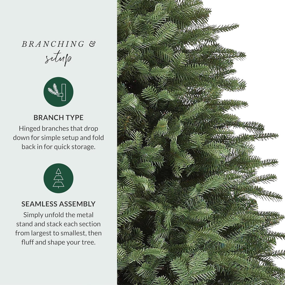 Balsam Hill BH Balsam Fir Full Tree - Realistic Artificial Christmas Tree wit...