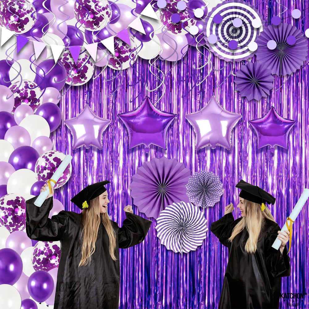 KatchOn, Purple Party Decoration 2026 Set – Huge Pack of 155 Balloon Arch Kit...