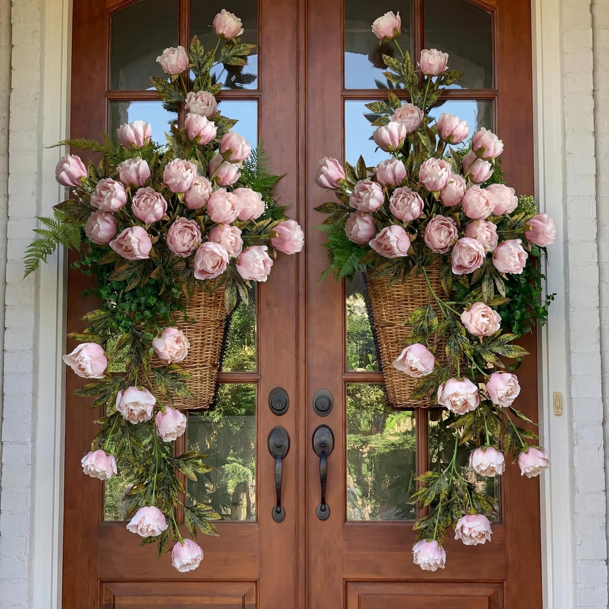 Thiccywoov Faux Silk Peony Artificial Flowers Stem for Vase,8 Pcs,Brownish