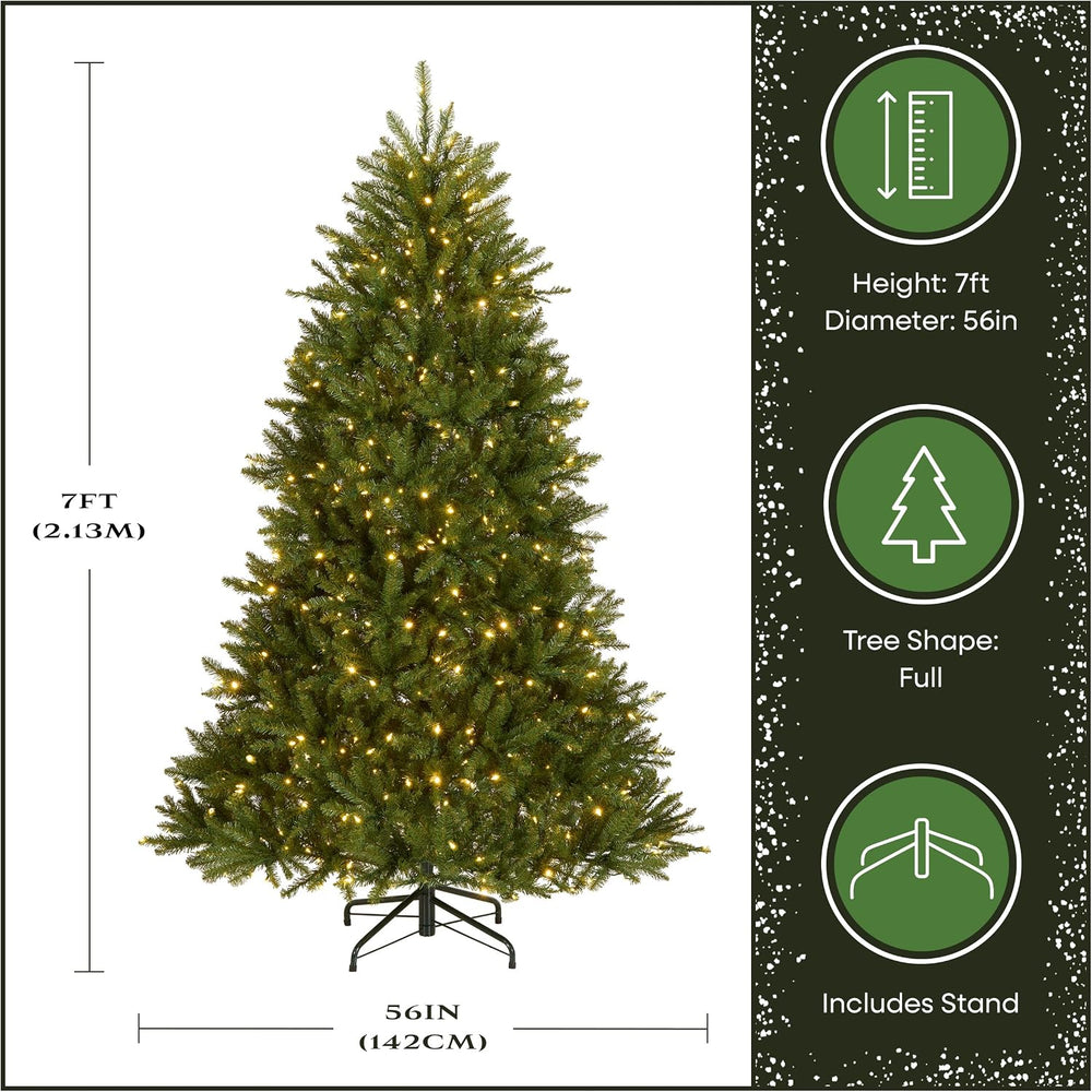 National Tree Company 7ft Pre-Lit Dunhill Fir Artificial Christmas Tree