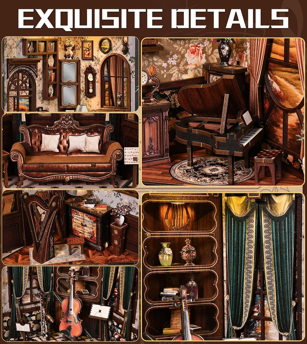 spilay book nook kit for adults, vintage diy on a desk or shelf