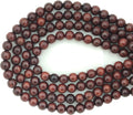 CarpenterC Round Polished Wood Beads, Blood Sandalwood, 8mm 500 Beads