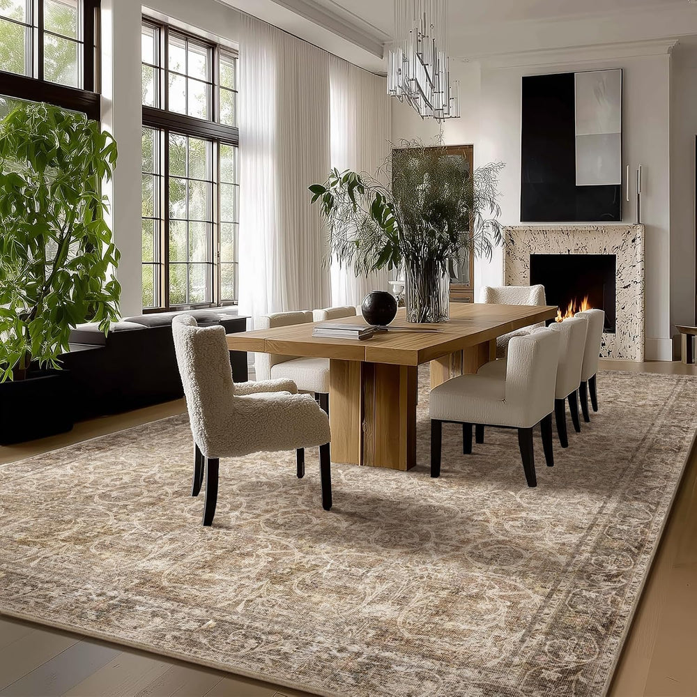Machine Washable Rugs for Living Room: 9x12 Area Rugs for Bedroom