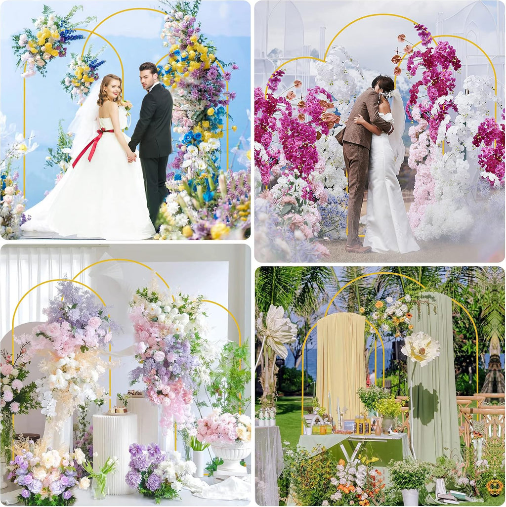 wokceer wedding arch backdrop stand 7.2ft,6.6ft,6ft gold metal, package contents
