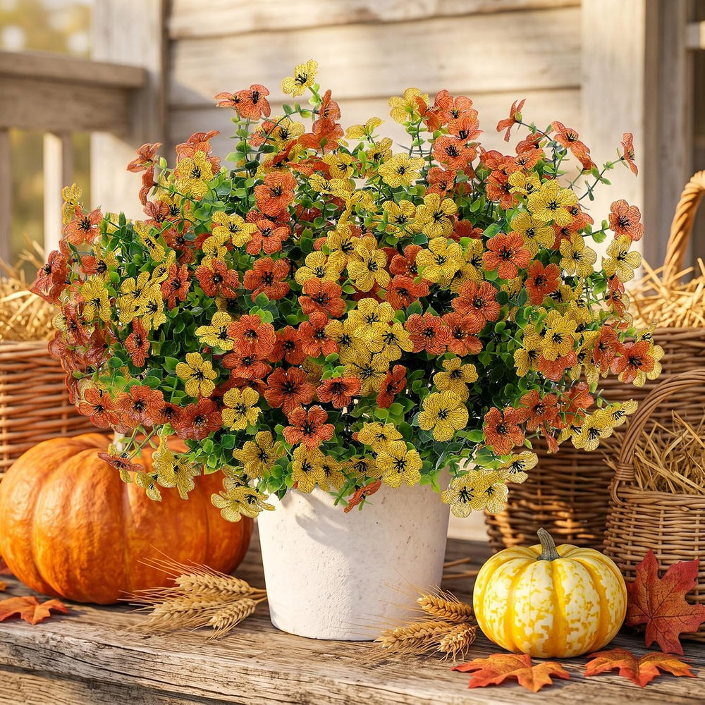 56 Bundles Fall Artificial Flowers for Outdoor Decoration