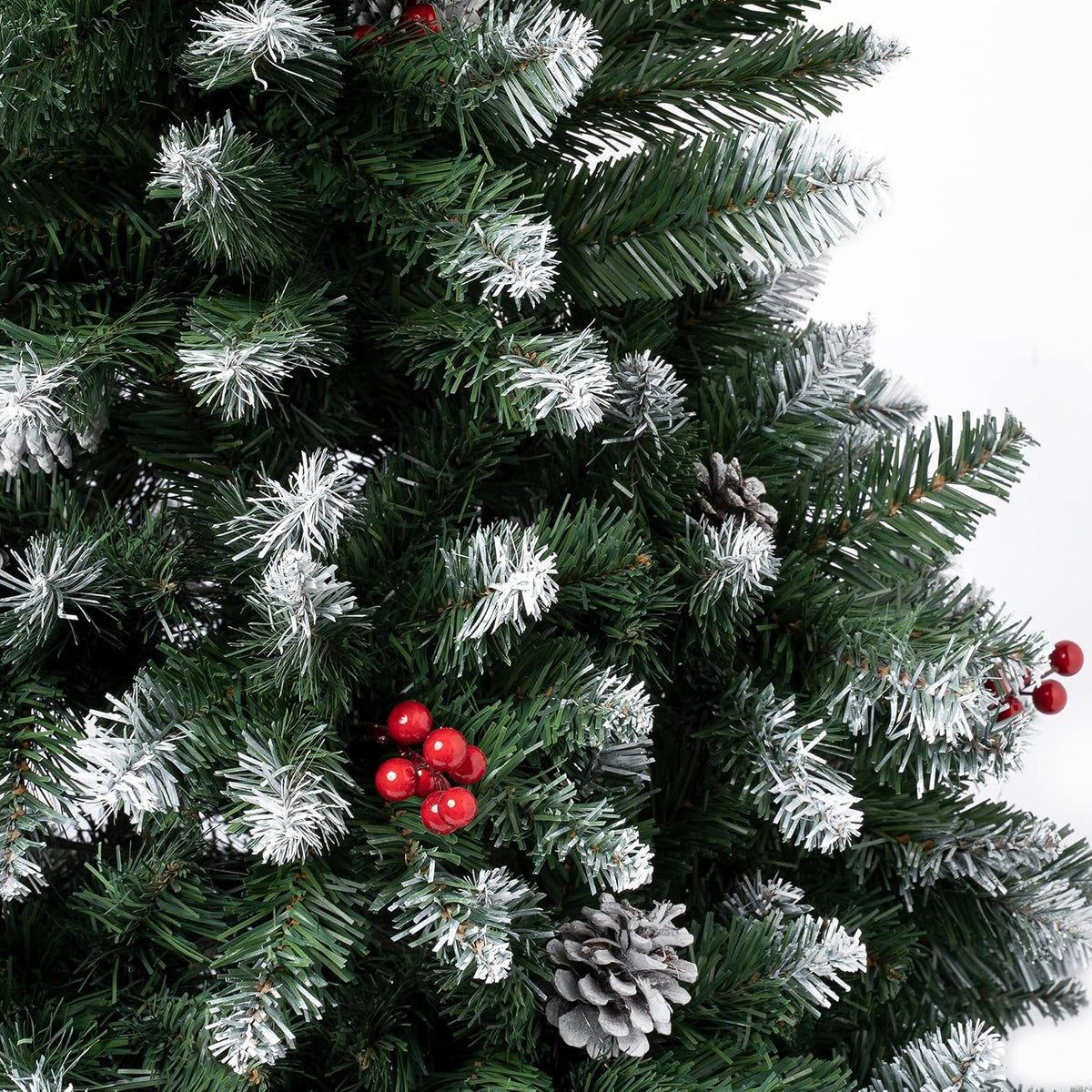 national tree company first frosted traditions christmas tree, close-up detail
