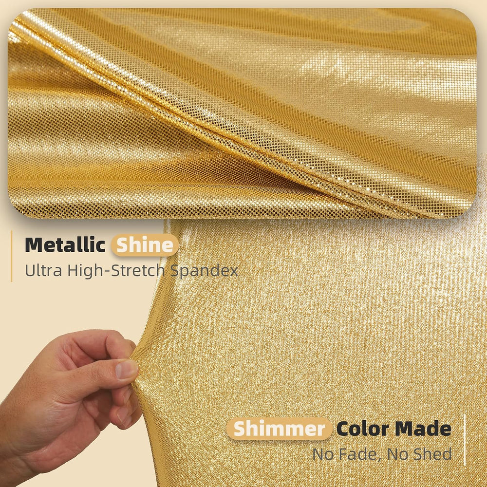 Gold Black Sequin Arch Backdrop Cover 2Set 6 7.2FT, Double-Sided Reversible G...