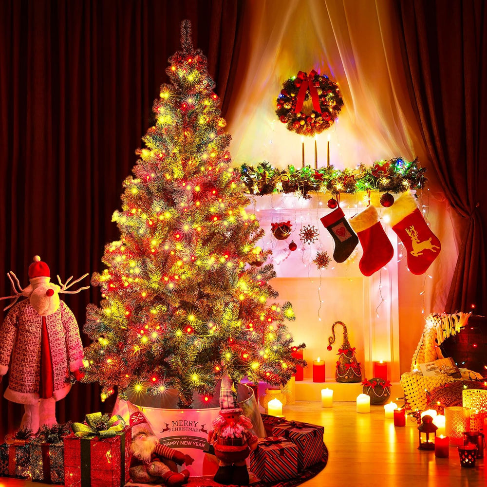 Sunnyglade 4Ft Premium Artificial Christmas Tree with 240 LED Multicolor