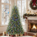 SHareconn 6.5ft Prelit Artificial Norfolk Pine Christmas Tree with Remote