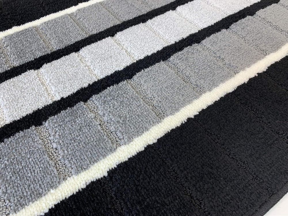 REMNAZ Custom Size Hallway Runner Rug, Non-Slip, Black, 27 in x 18 ft