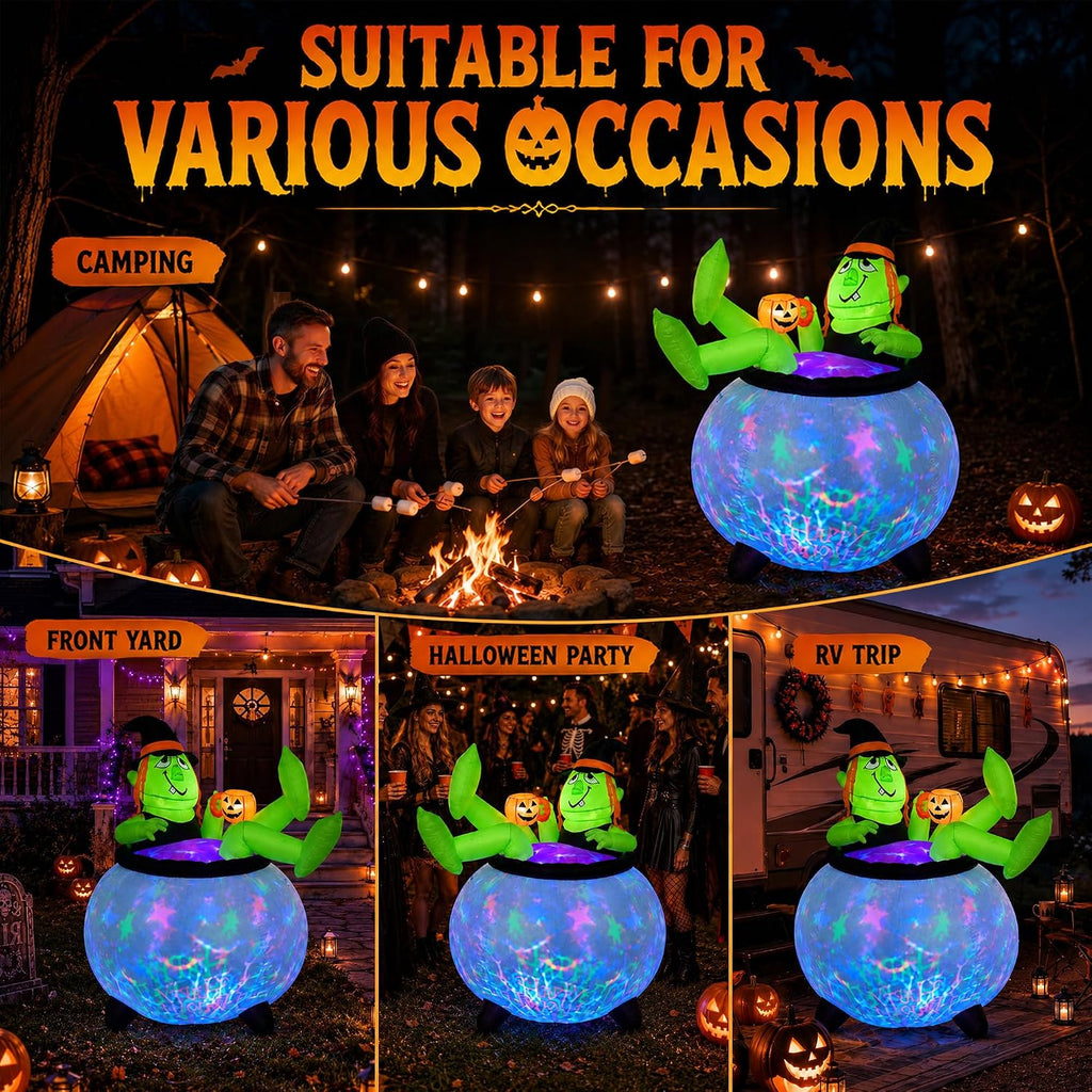 5 ft halloween inflatables outdoor decoration, led outdoor on a desk or shelf