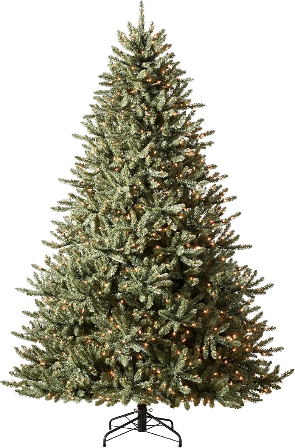 Balsam Hill 9.5ft Pre-Lit Classic Blue Spruce - Artificial Christmas Tree with 5,248+ Tips, 1600 Hand-Strung Clear LED Lights, Easy Plug System & Premium Stand for Indoor Holiday Decorating