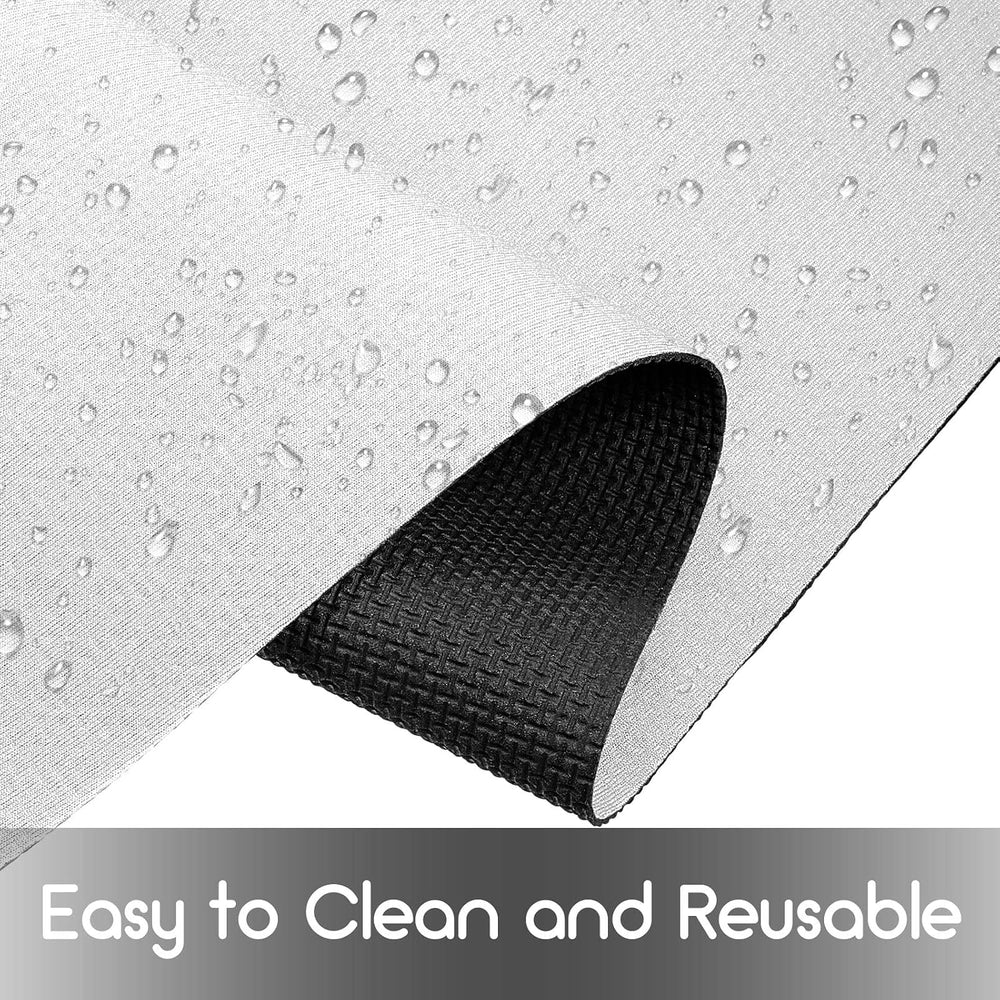 Boao 20 X 2.3 Ft Neoprene Carpet Runner White, Non Slip Rubber Backed