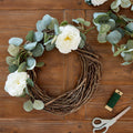 Ashland 14" Natural Grapevine Wreath - Ready-to-Decorate Rustic Home Decor for Weddings, Birthdays, Parties, and Holidays - Bulk 12 Pack