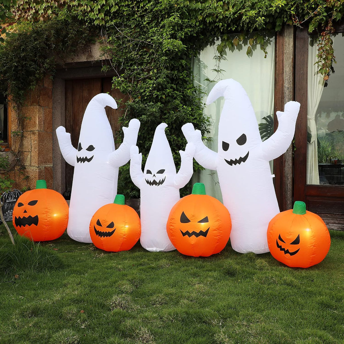 sand mine 8 ft long lighted halloween inflatable, package contents