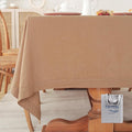 100% Pure French Linen Tablecloths 55x55inch Durable Stonewashed Square Table Clothes for Dining Kitchen and Parties (SQ-Beige, Square - 55 x 55 Inch)