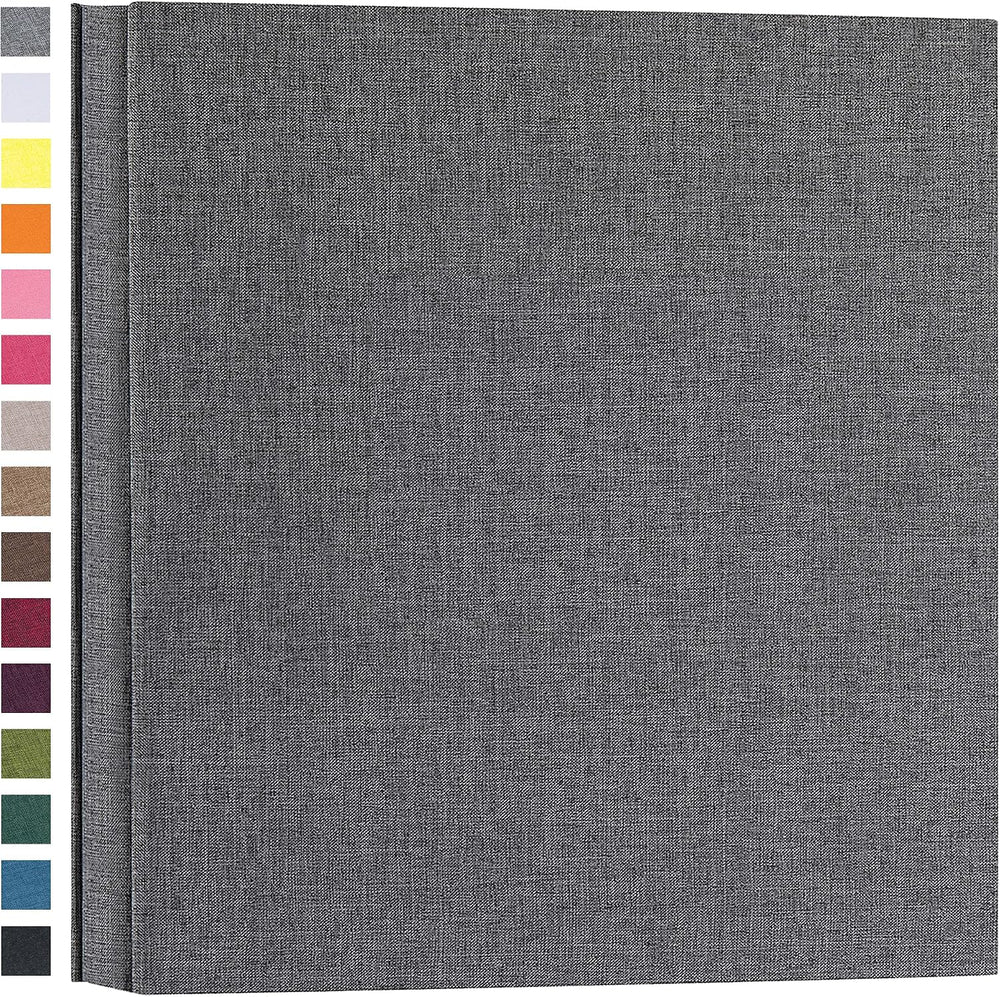 potricher Photo Album 4x6 Photos, 1000 Pockets, Linen Cover, Gray