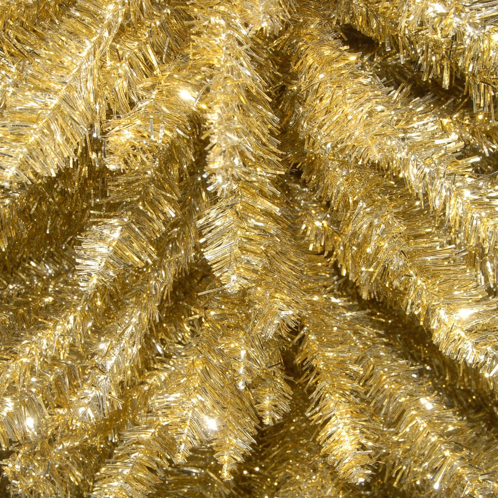 National Tree Company 7ft Unlit Champagne Gold Slim Tinsel Christmas Tree