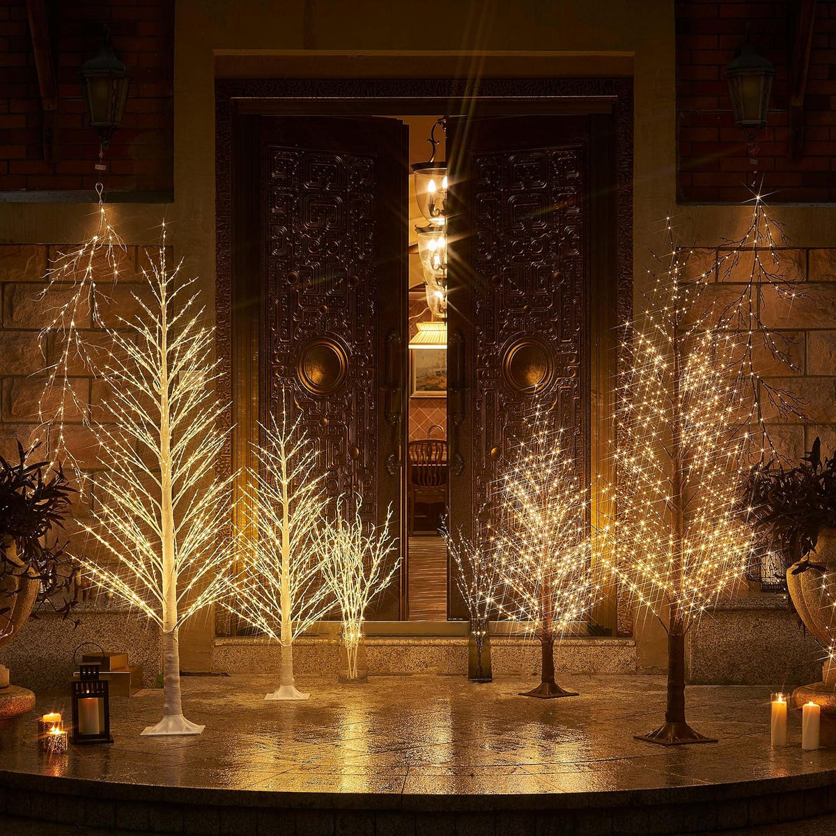 baolitvine lighted brown alpine tree 6ft christmas tree showing dimensions