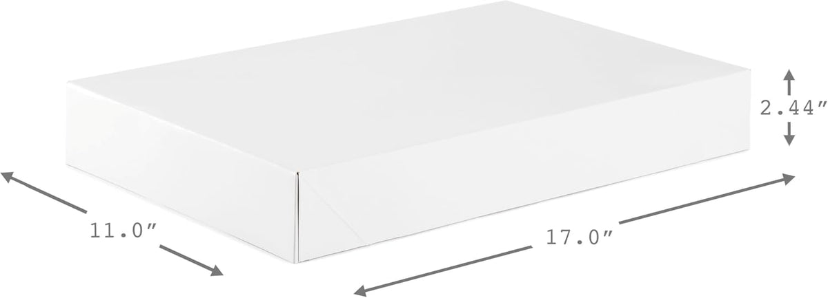 Hallmark 17" XL Gift Boxes with Lids (12 White Robe Boxes, White) for Birthdays, Graduations, Christmas, Weddings, Bridal Showers, (Pack of 2)