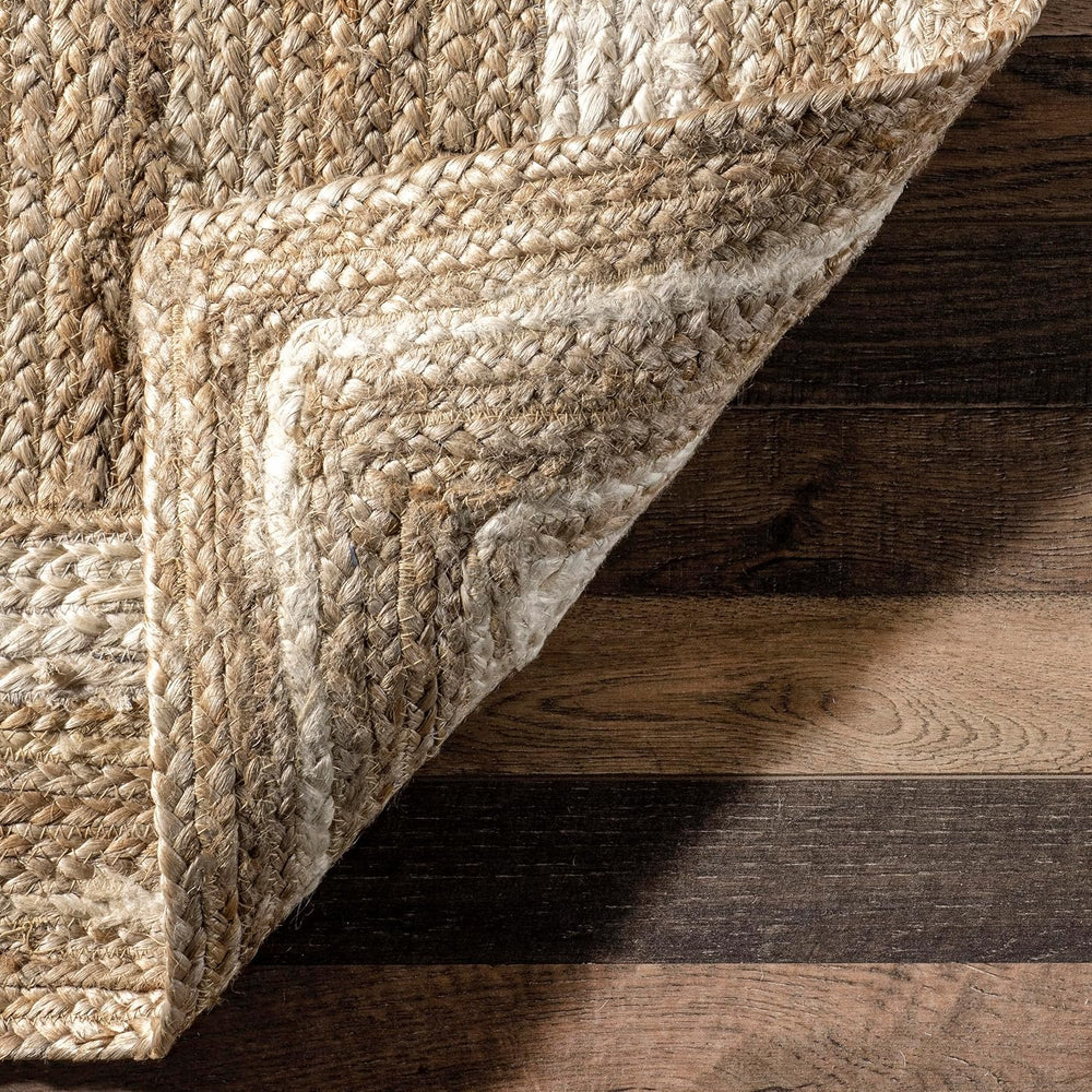 nuLOOM Rikki Off White Bordered Power Loomed Runner Rug, 2' x 6'