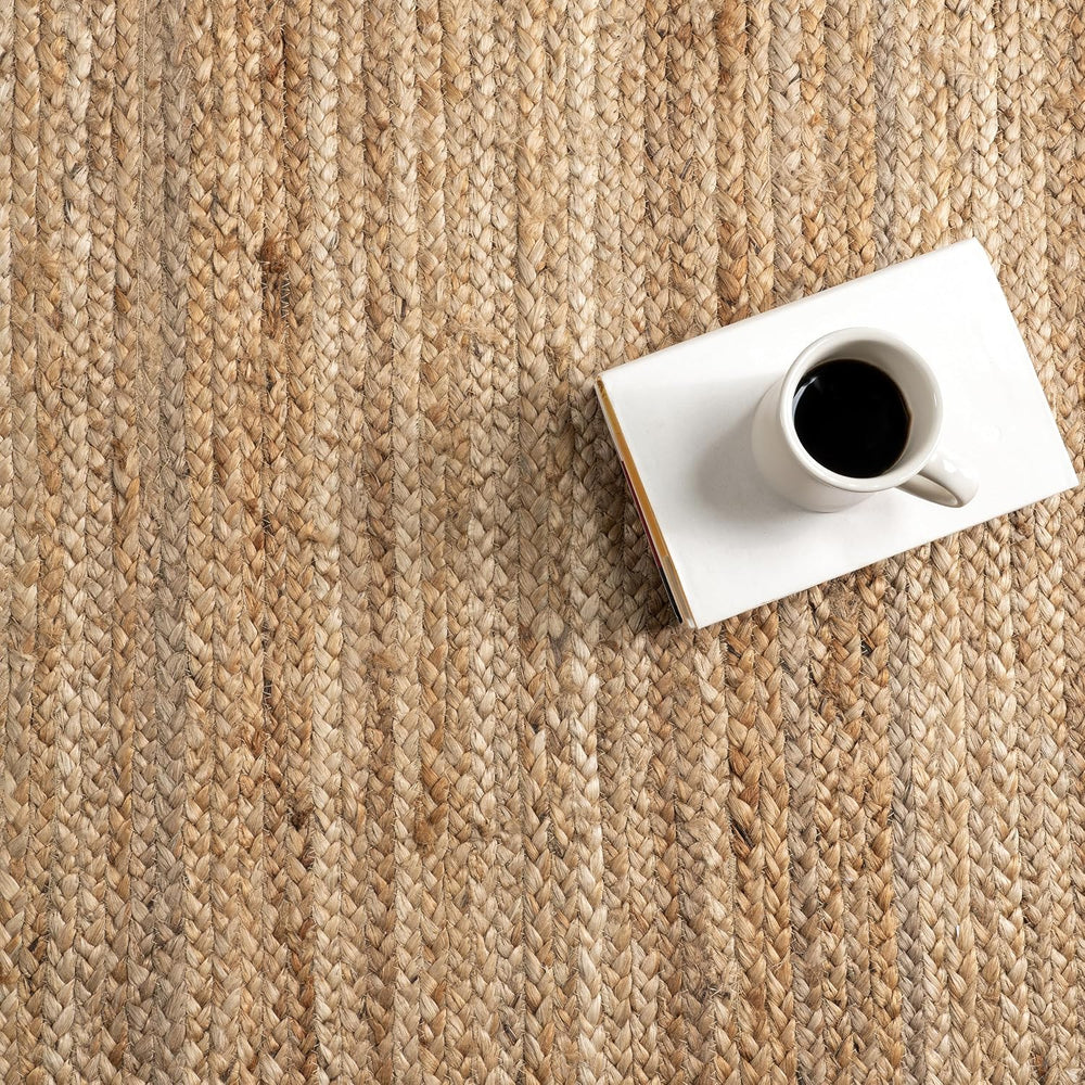 nuLOOM Rigo Natural Solid Flatweave Runner Rug, 2' x 8'