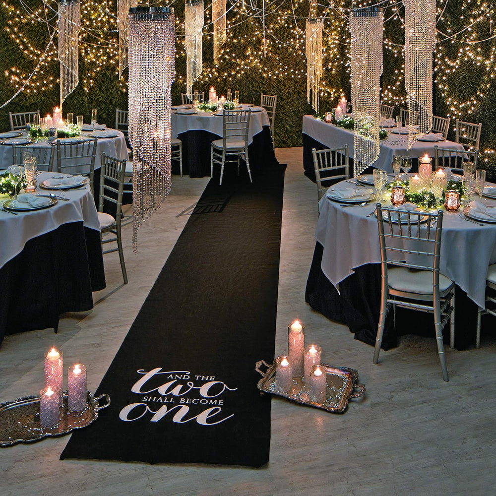 Fun Express Black Wedding Aisle Runner