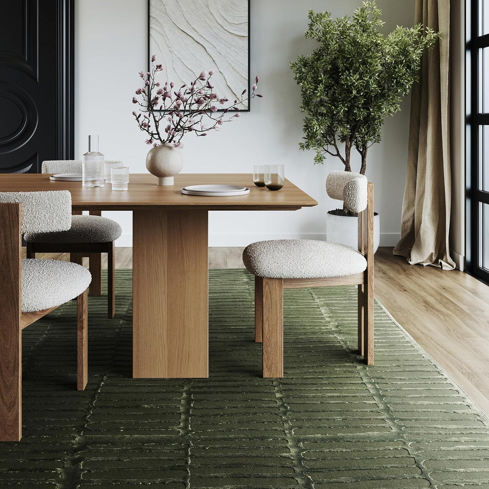nuLOOM Kailani Green Geometric Washable Area Rug, 7’6”x 9’8”