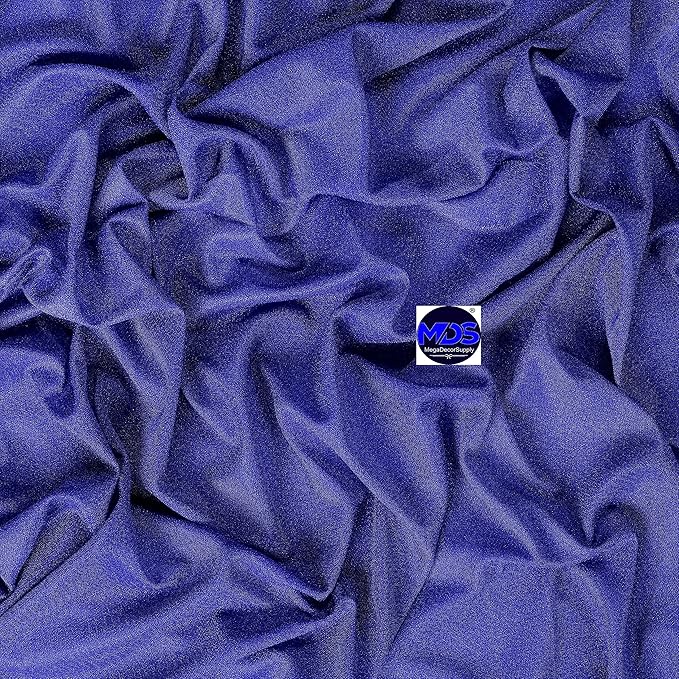 MDS Halloween Chiffon Draping Fabric - 2 Panel, 30" Wide x 30ft Long - Sheer Spooky Arbor & Canopy Drapery for Haunted House Backdrops, Party Ceilings, DIY Costumes & Themed Events - Royal Blue (Pack of 2)