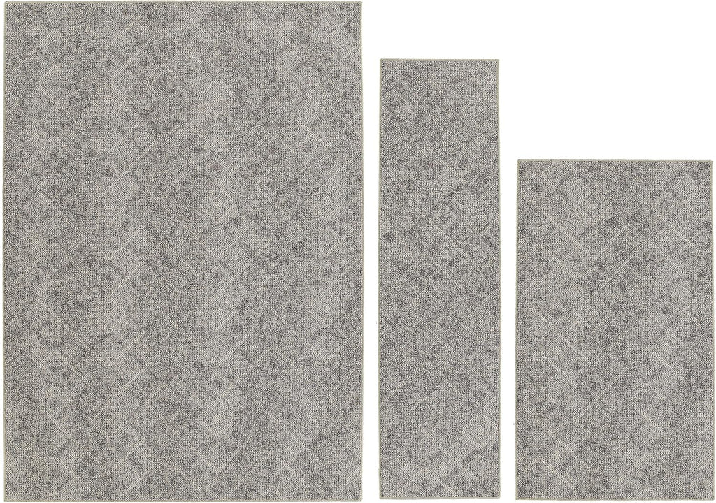 Garland Rug Classic Berber Earth Tone Area Rug Set, 3-Piece (4 ft. 11 in x 7 ft, 3'x4', 2' x 5') Geometric Polypropylene Stain Resistant Area Rug