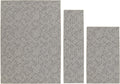 Garland Rug Classic Berber Earth Tone Area Rug Set, 3-Piece (4 ft. 11 in x 7 ft, 3'x4', 2' x 5') Geometric Polypropylene Stain Resistant Area Rug