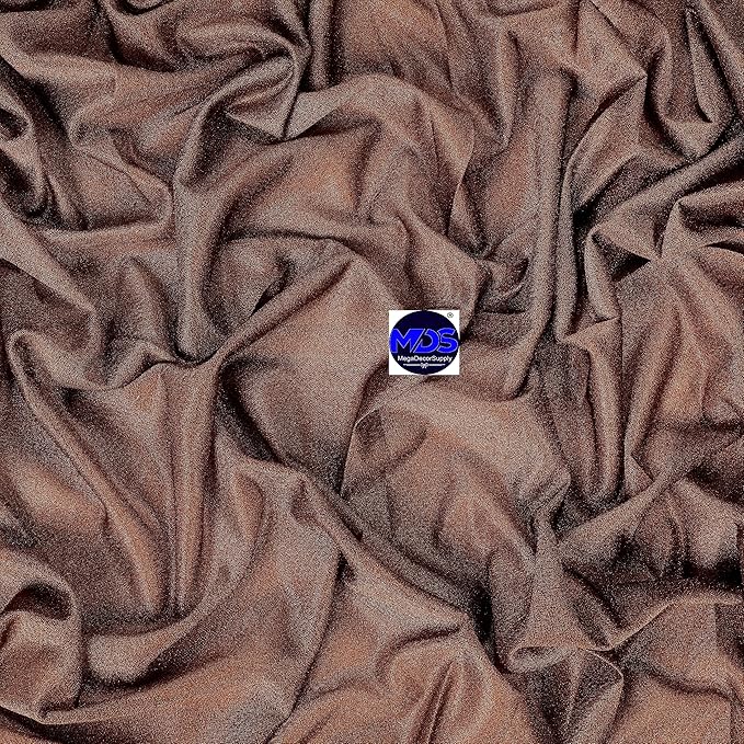 MDS Halloween Chiffon Draping Fabric - 2 Panel, 30" Wide x 30ft Long - Sheer Spooky Arbor & Canopy Drapery for Haunted House Backdrops, Party Ceilings, DIY Costumes & Themed Events - Mocha (Pack of 2)