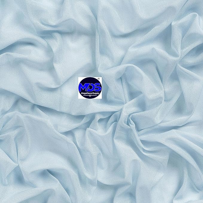 MDS Halloween Chiffon Draping Fabric - 2 Panel, 30" Wide x 30ft Long - Sheer Spooky Arbor & Canopy Drapery for Haunted House Backdrops, Party Ceilings, DIY Costumes & Themed Events - Baby Blue (Pack of 2)