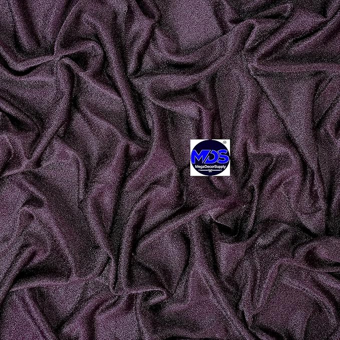 MDS Halloween Chiffon Draping Fabric - 2 Panel, 30" Wide x 100ft Long - Sheer Spooky Arbor & Canopy Drapery for Haunted House Backdrops, Party Ceilings, DIY Costumes & Themed Events - Eggplant (Pack of 2)